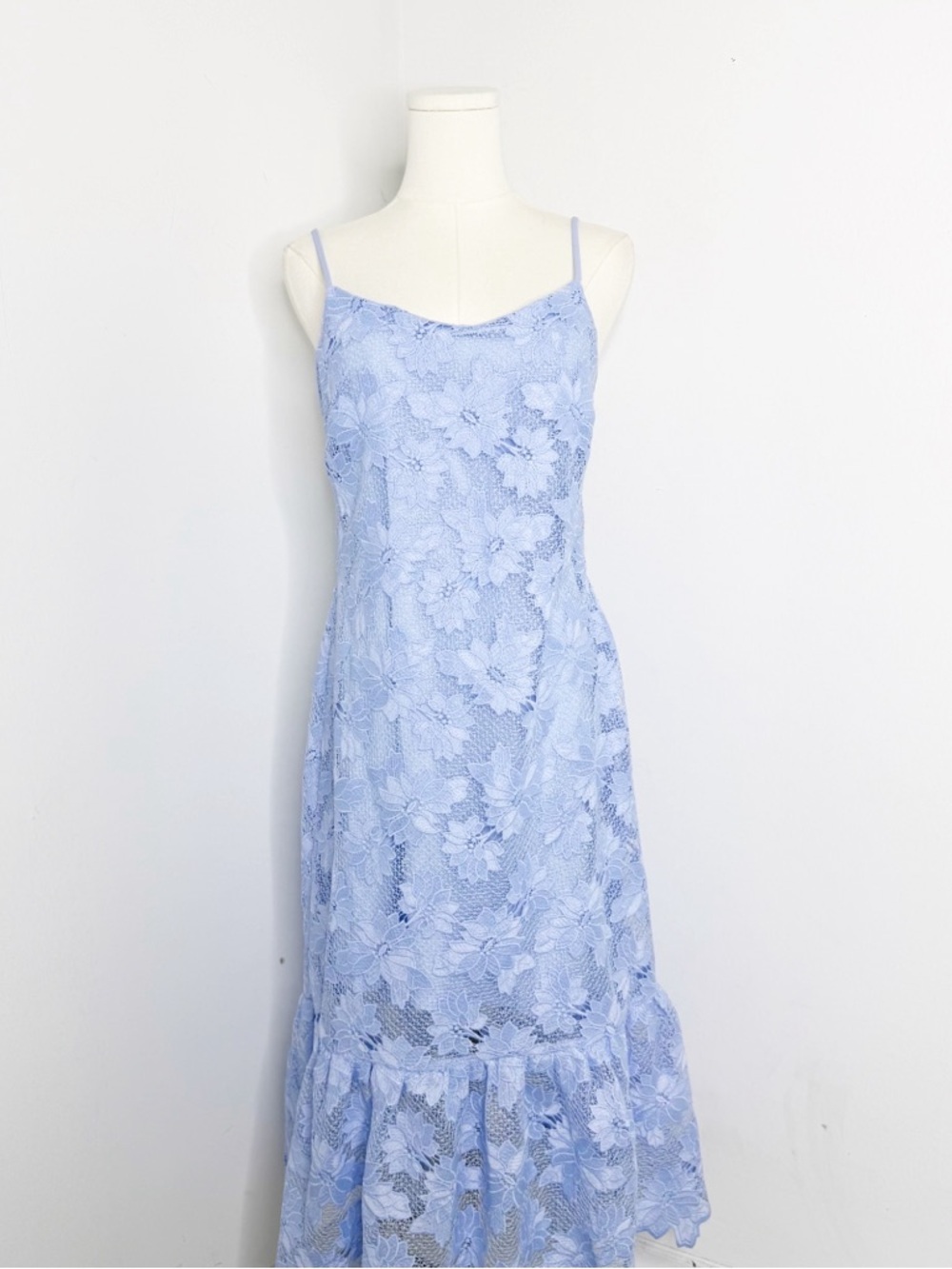 Banana Republic Blue Lace Midi Dress Size 4 NWT Limited Edition - Picture 2 of 8